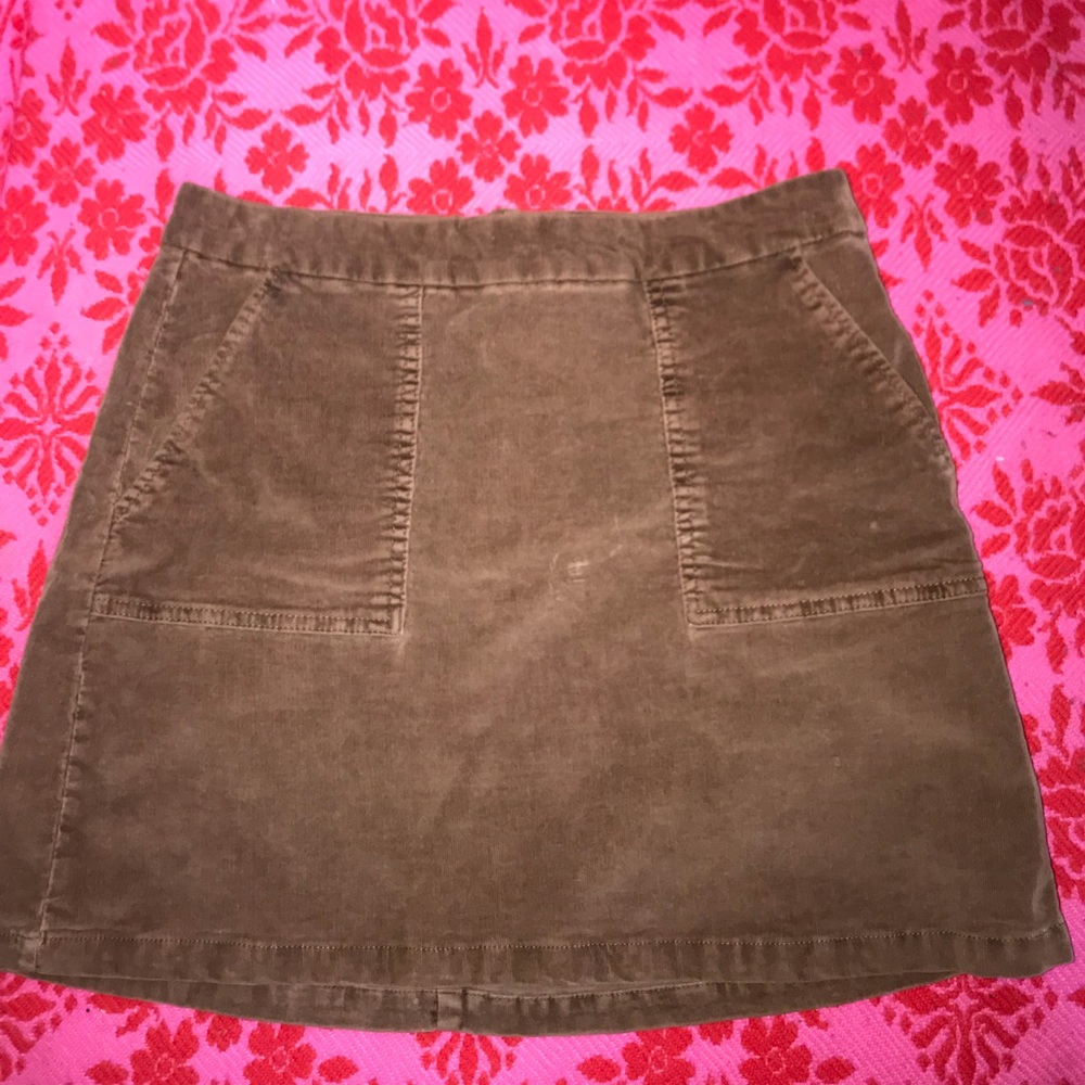 Aeropostale Prince & Fox brown corduroy skirt